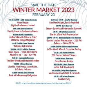SFDP Winter Market Schedule of Events