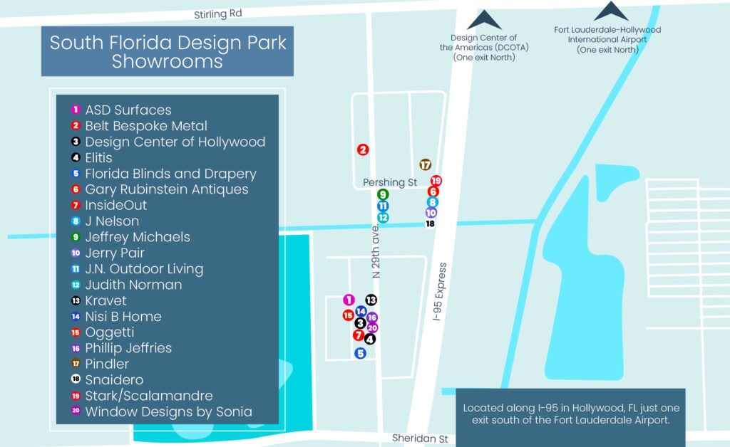 South Florida Design Park Map