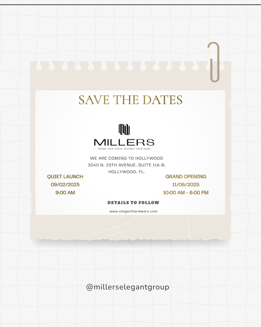Millers 3040 Grand Opening - Fall Market Event Flyer